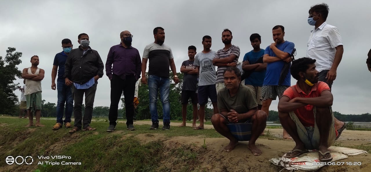 BJP team visit nalbari flood affected area