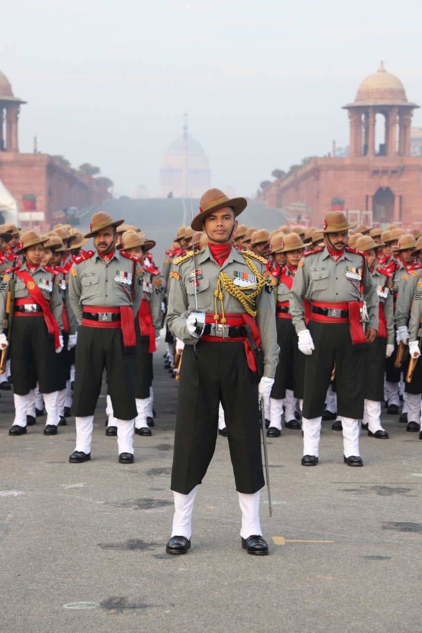 Assam Rifles combined group ready to perform parade