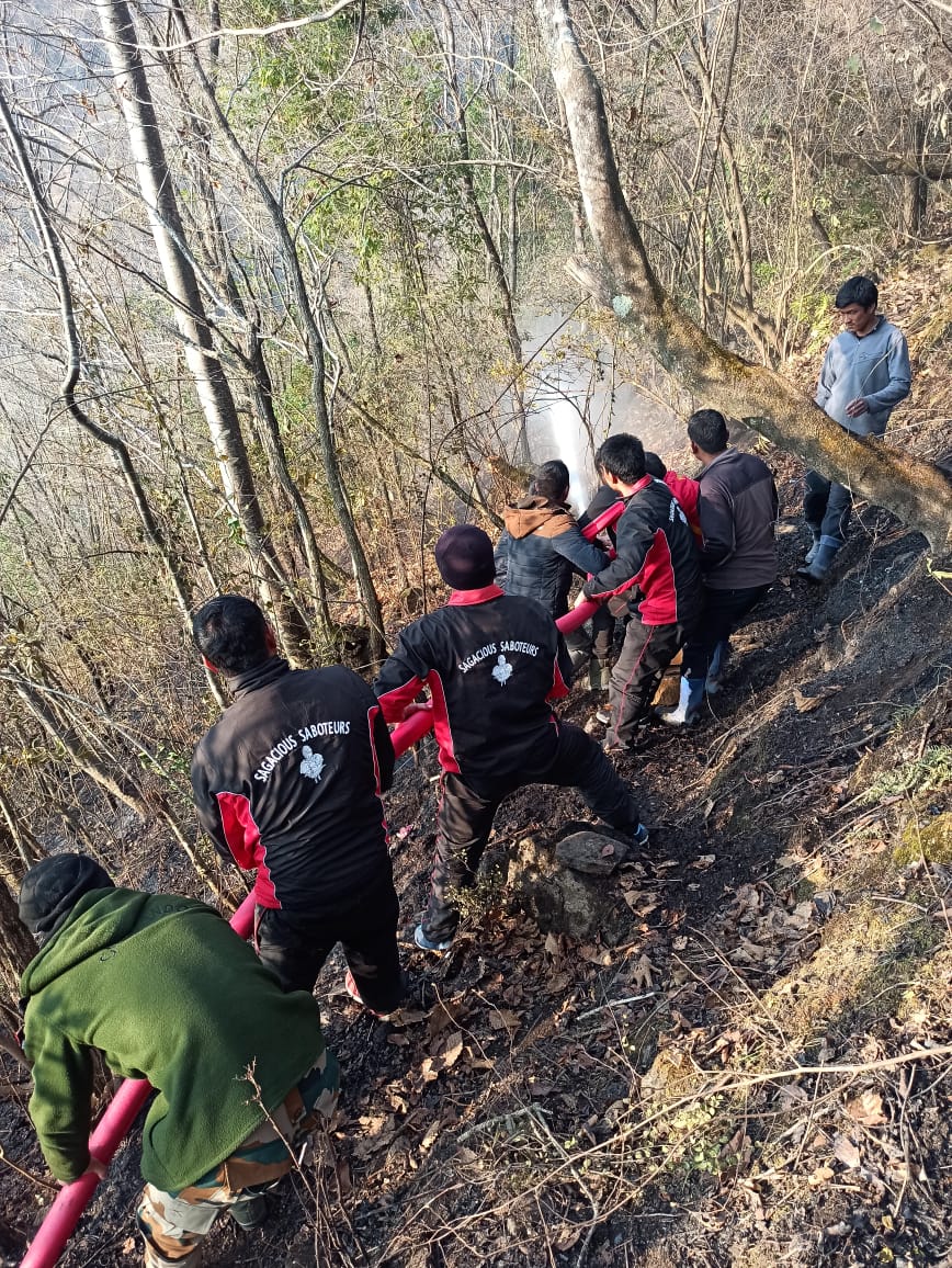 অৰুণাচল প্ৰদেশৰ লুংলা বনাঞ্চলত ভয়ংকৰ বন জুই