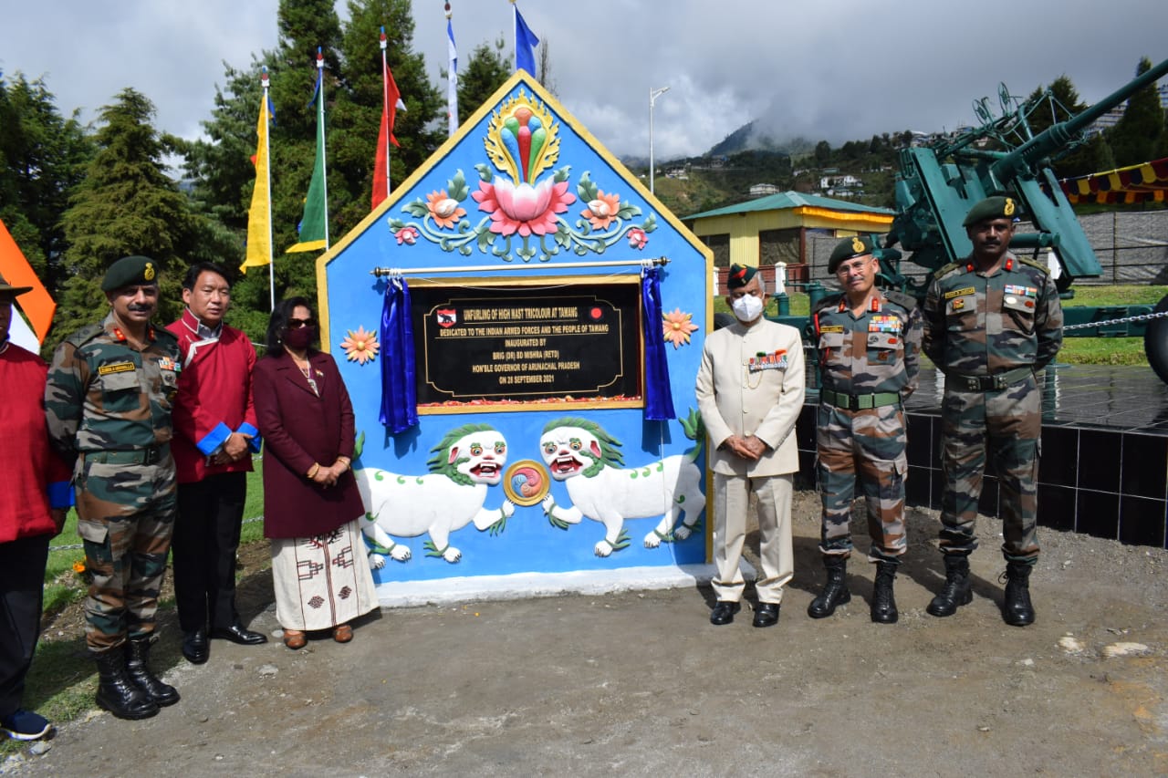 Flag hoisting at Tawang War memorial