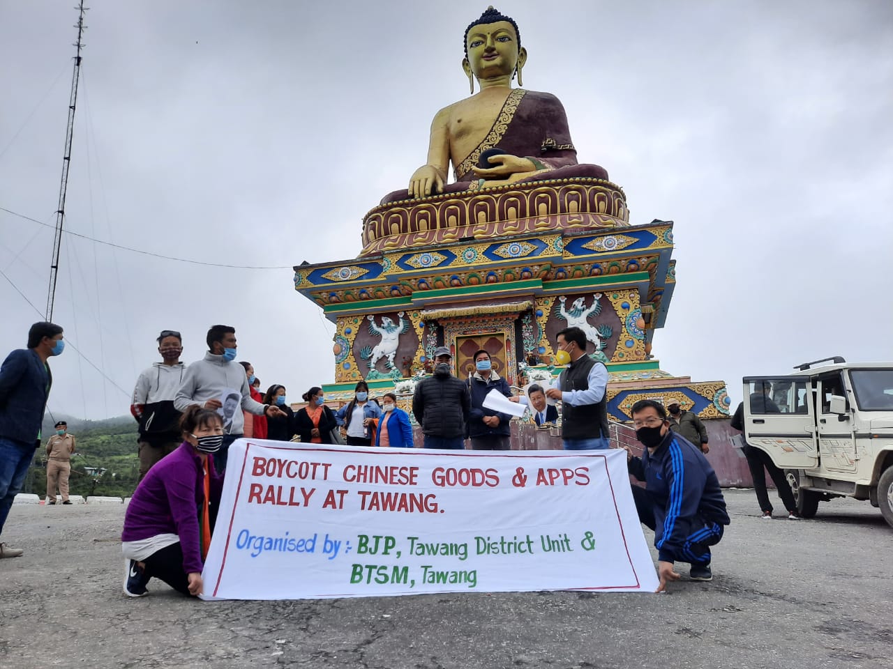 protest-aginest-china-tawang-itanaga-arunachal-bjp-party