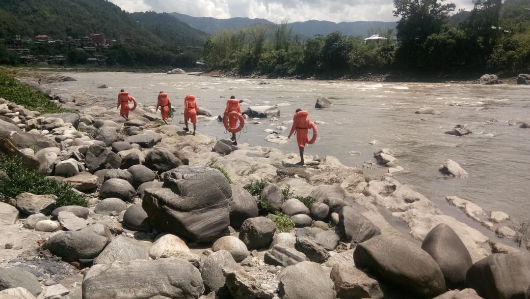 N.D.RF rescue operation in kameng river, Arunachal Pradesh