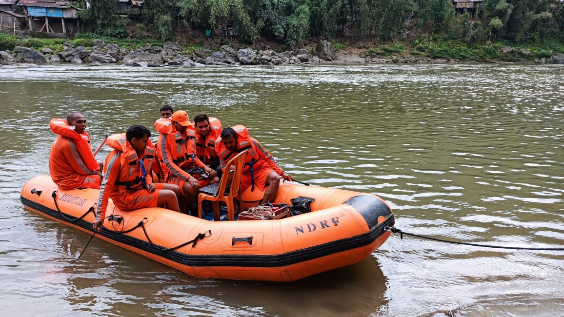 N.D.RF rescue operation in kameng river, Arunachal Pradesh