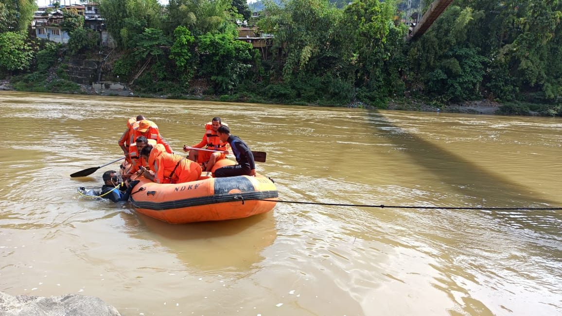 N.D.RF rescue operation in kameng river, Arunachal Pradesh