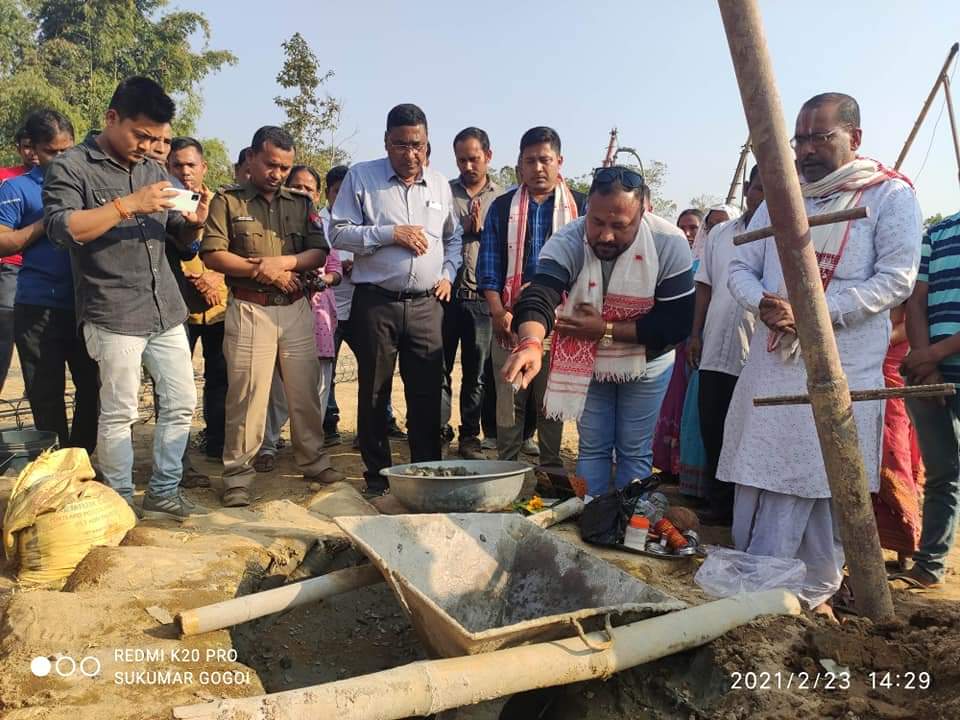 Tingkhong Polytechnic construction land worship