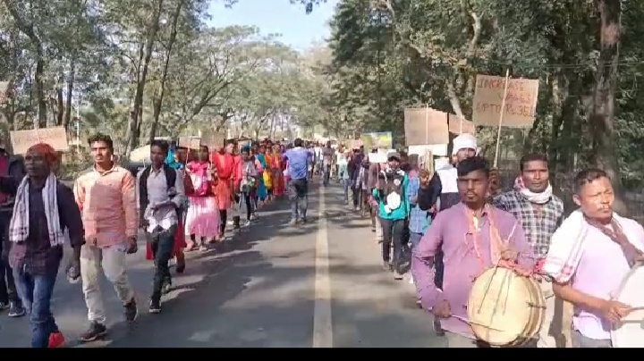 ADIVASI STUDENT UNION PROTEST AT BOKAJAN