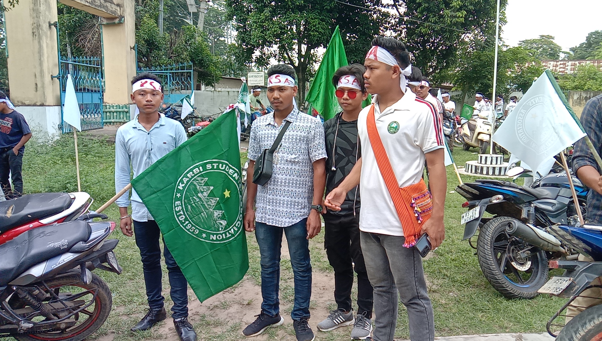 Karbi Students Association protest in Karbi Anglong