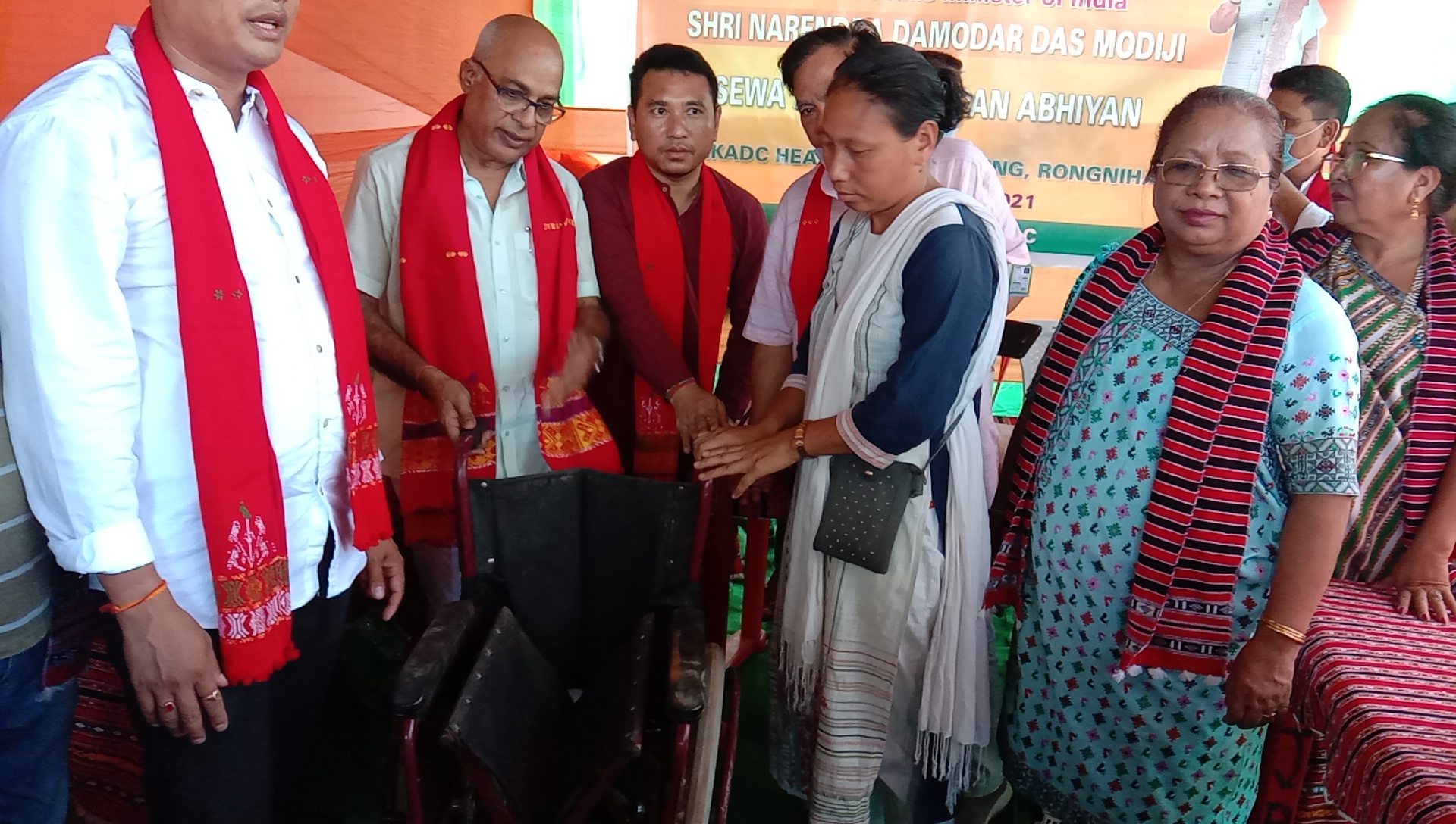 aids and appliances distributed among differently able people in diphu