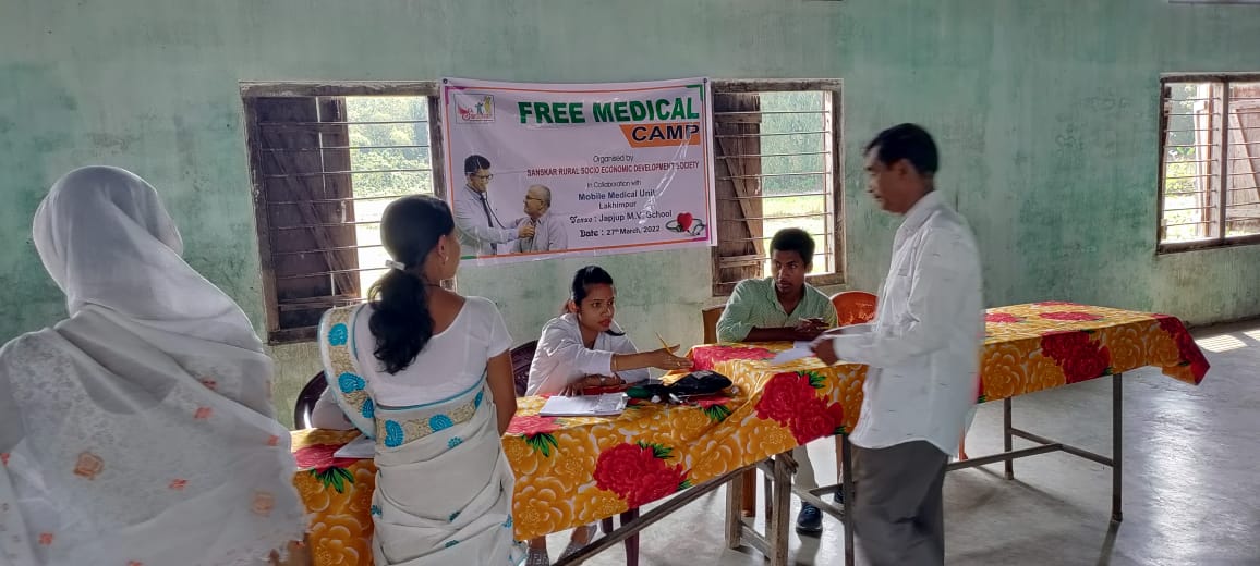 free health camp held in bihpuria