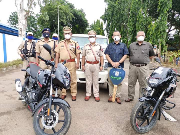 Vehicles gifted to Karbi Anglong Police by Aaranyak on Independence Day