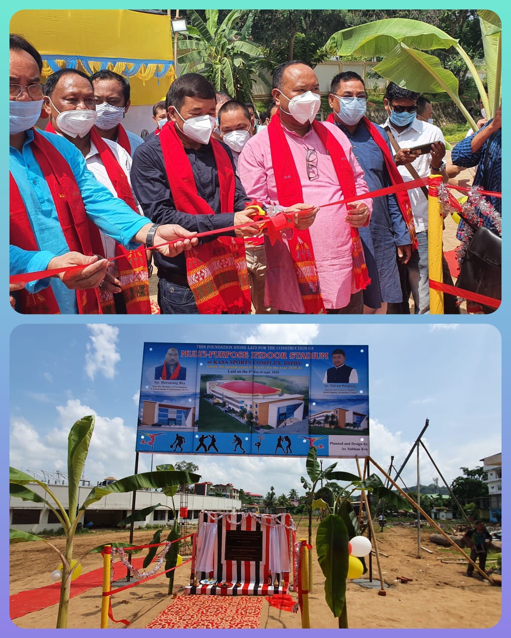 KAAC CEM laid foundation multi purpose indoor stadium