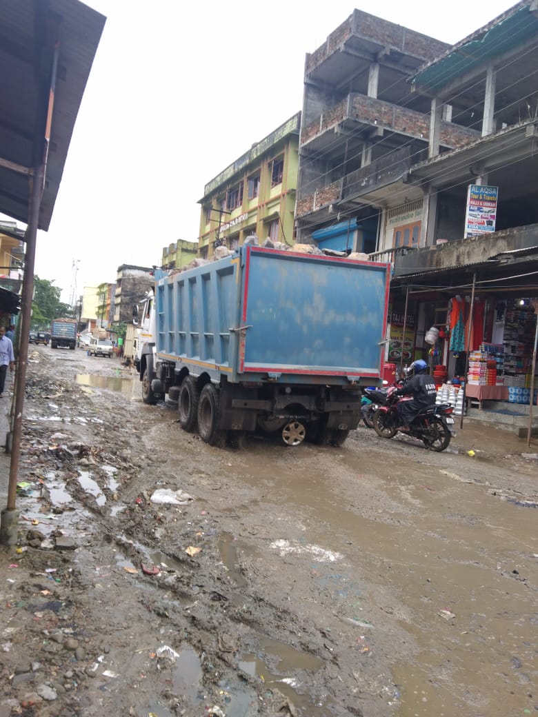 Pathetic road condition in Badarpur