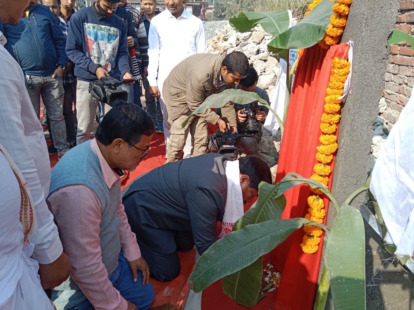 foundation stone for Chutia Students Union head office