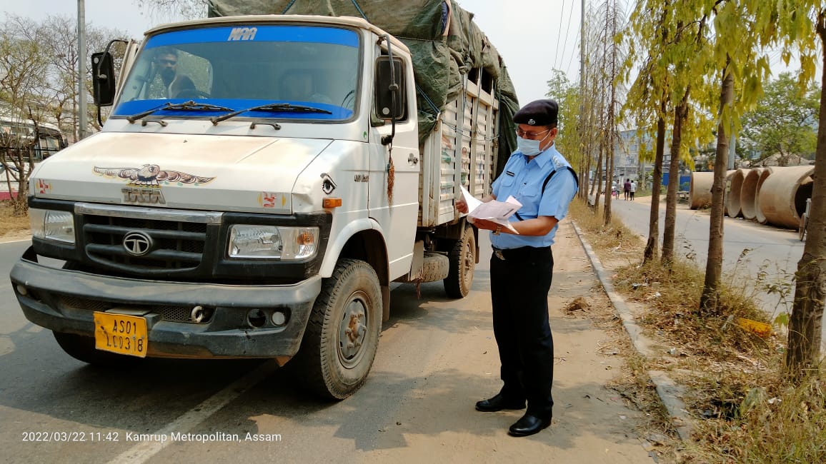 Transport department operation in Guwahati