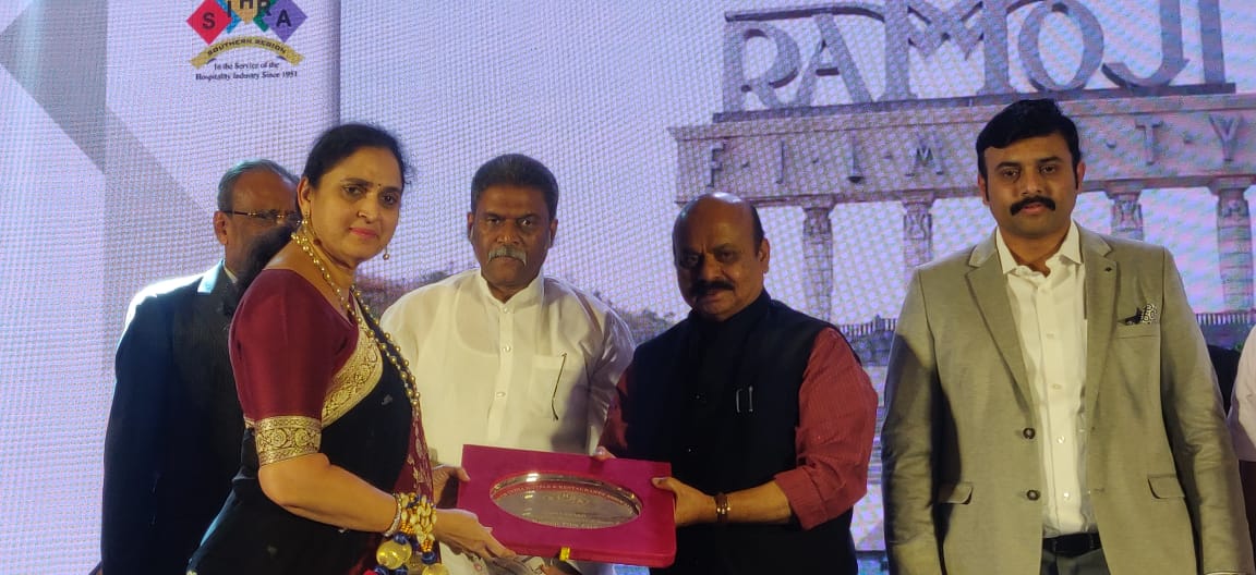 SIHRA AWARD TO RAMOJI FILM CITY FOR BEST CONTRIBUTION TO HOSPITALITY IN SOUTH INDIA