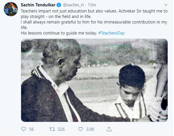 Teachers' Day, Sachin Tendulkar, pays, homage, coach, Ramakant Achrekar