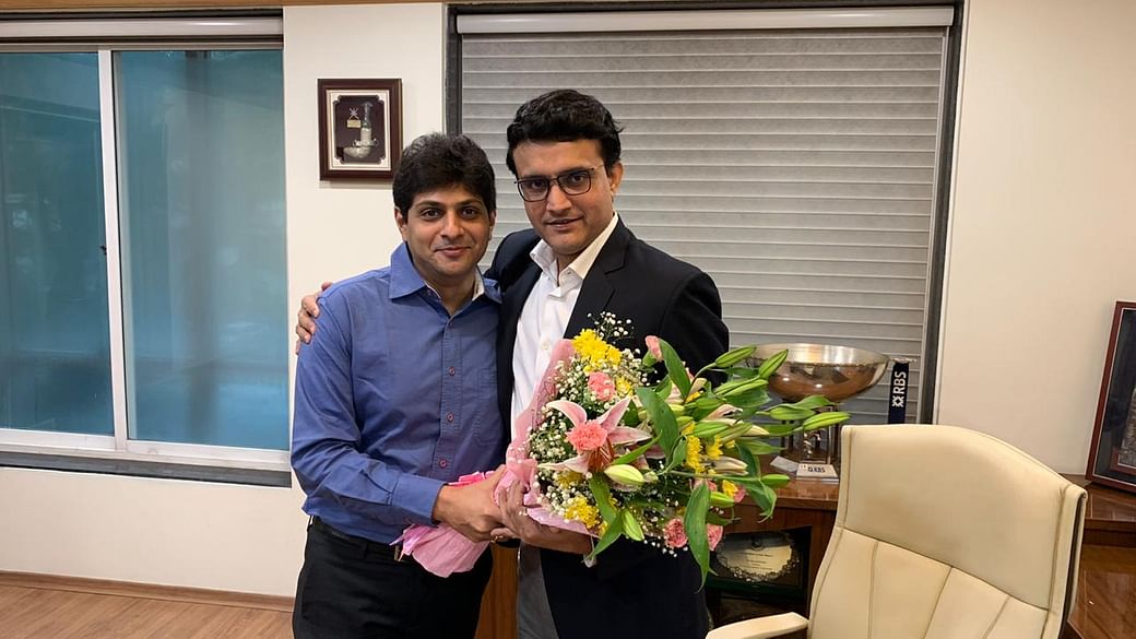 CAB Chief Avishek Dalmiya with BCCI Chief Sourav Ganguly