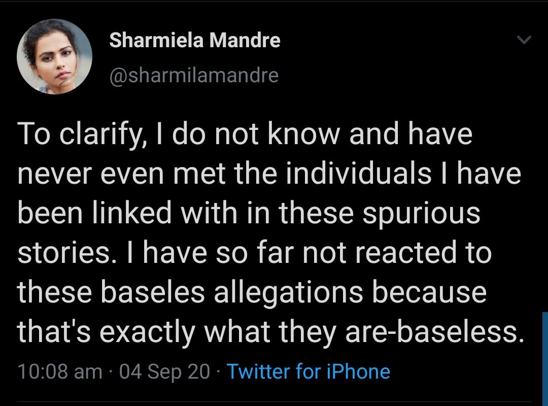 Sharmiela mandre angry on media