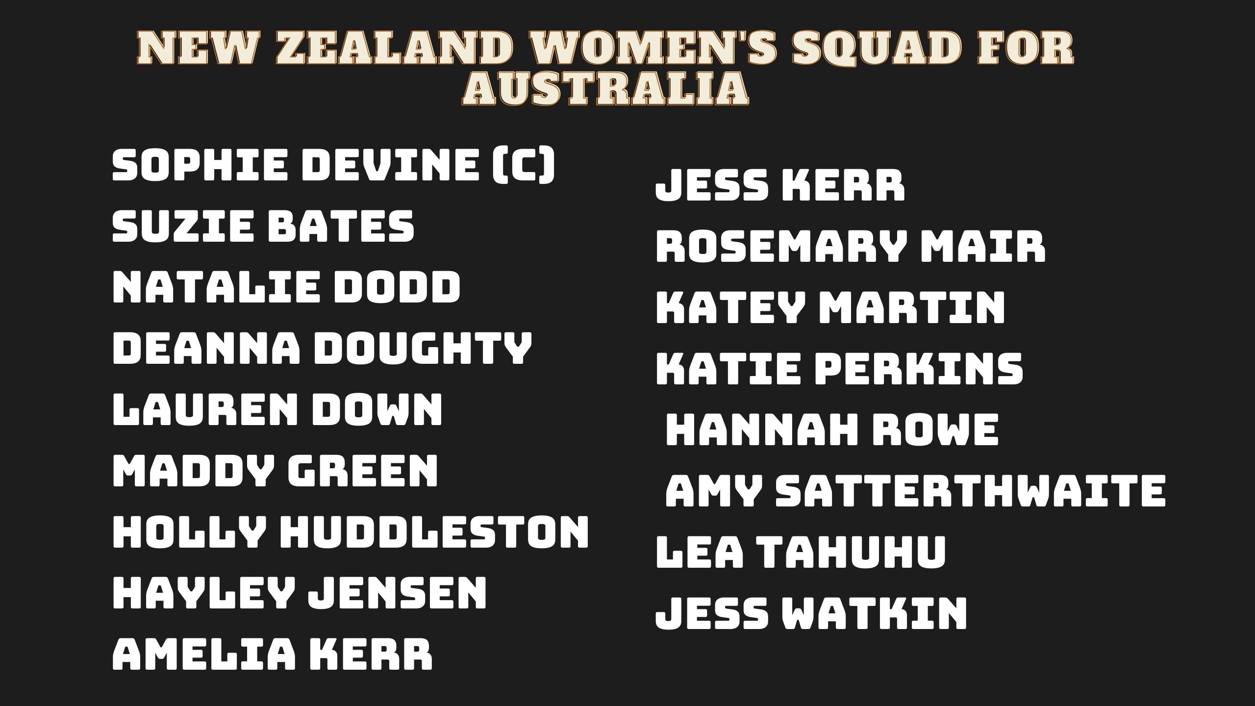 New Zealand squad