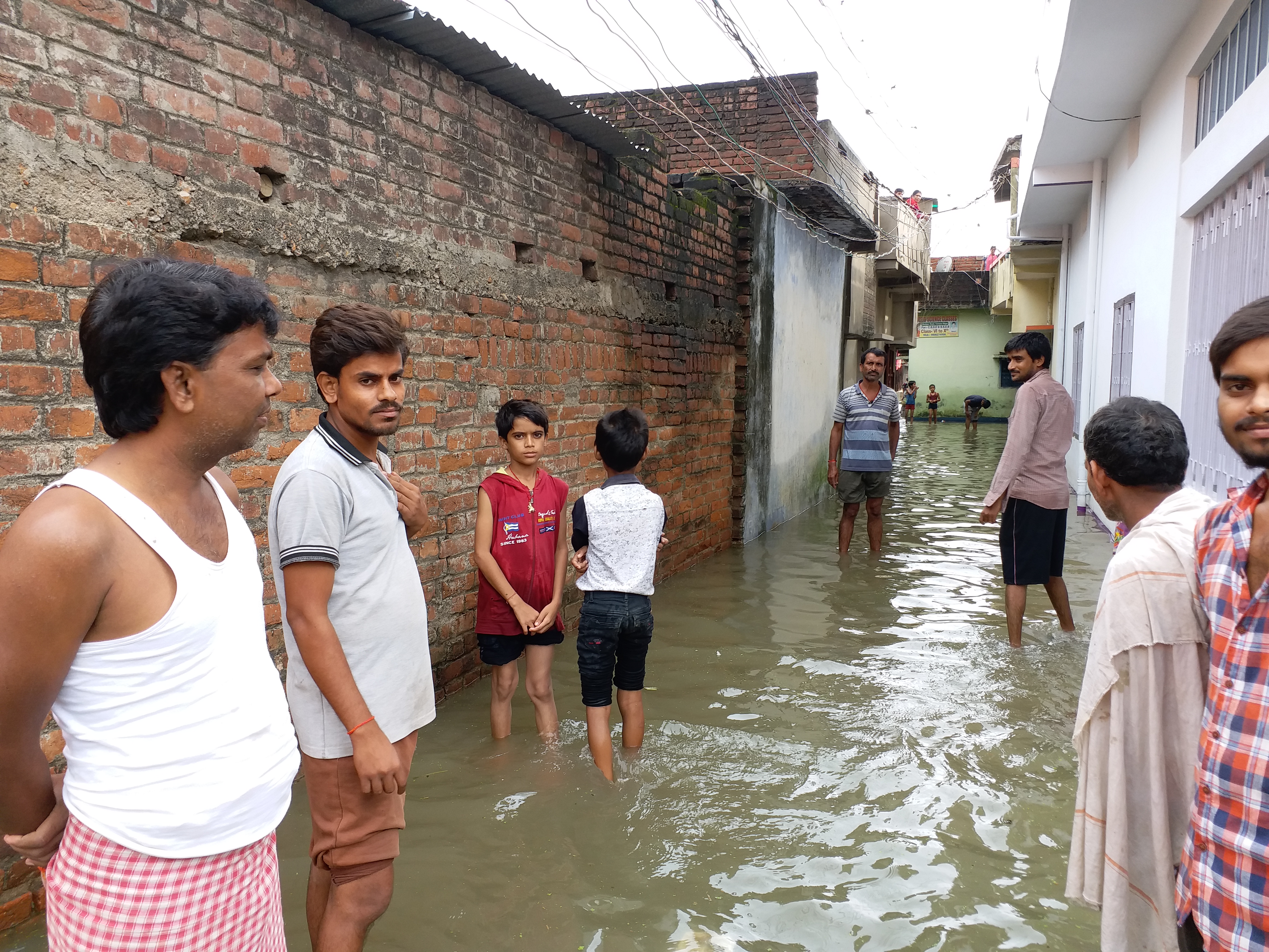 water level of punpun river increase