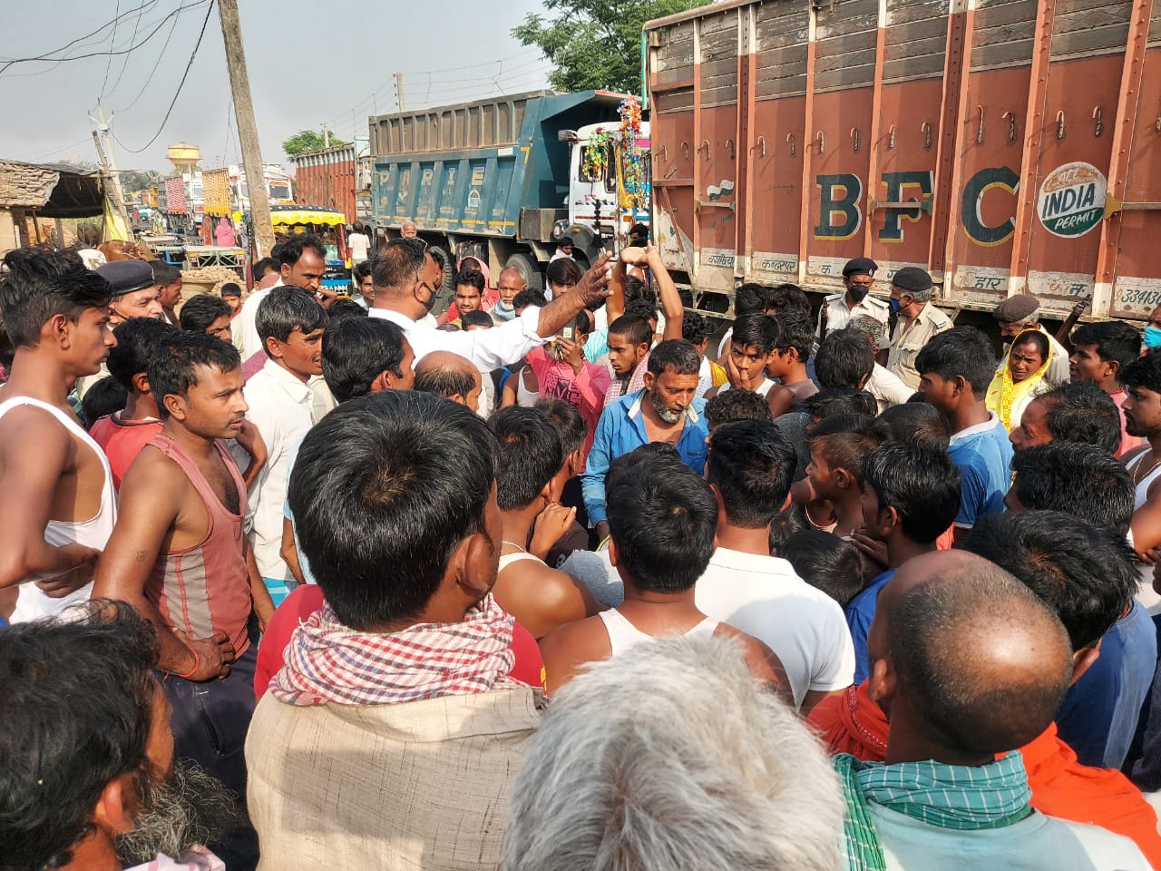 Villagers protest in banka