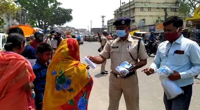 mask checking campaign in bagha