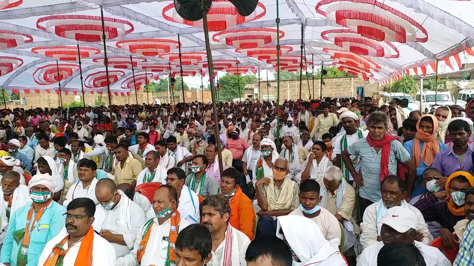 CM Nitish and Deputy Chief Minister held public meeting regarding assembly election in Buxar