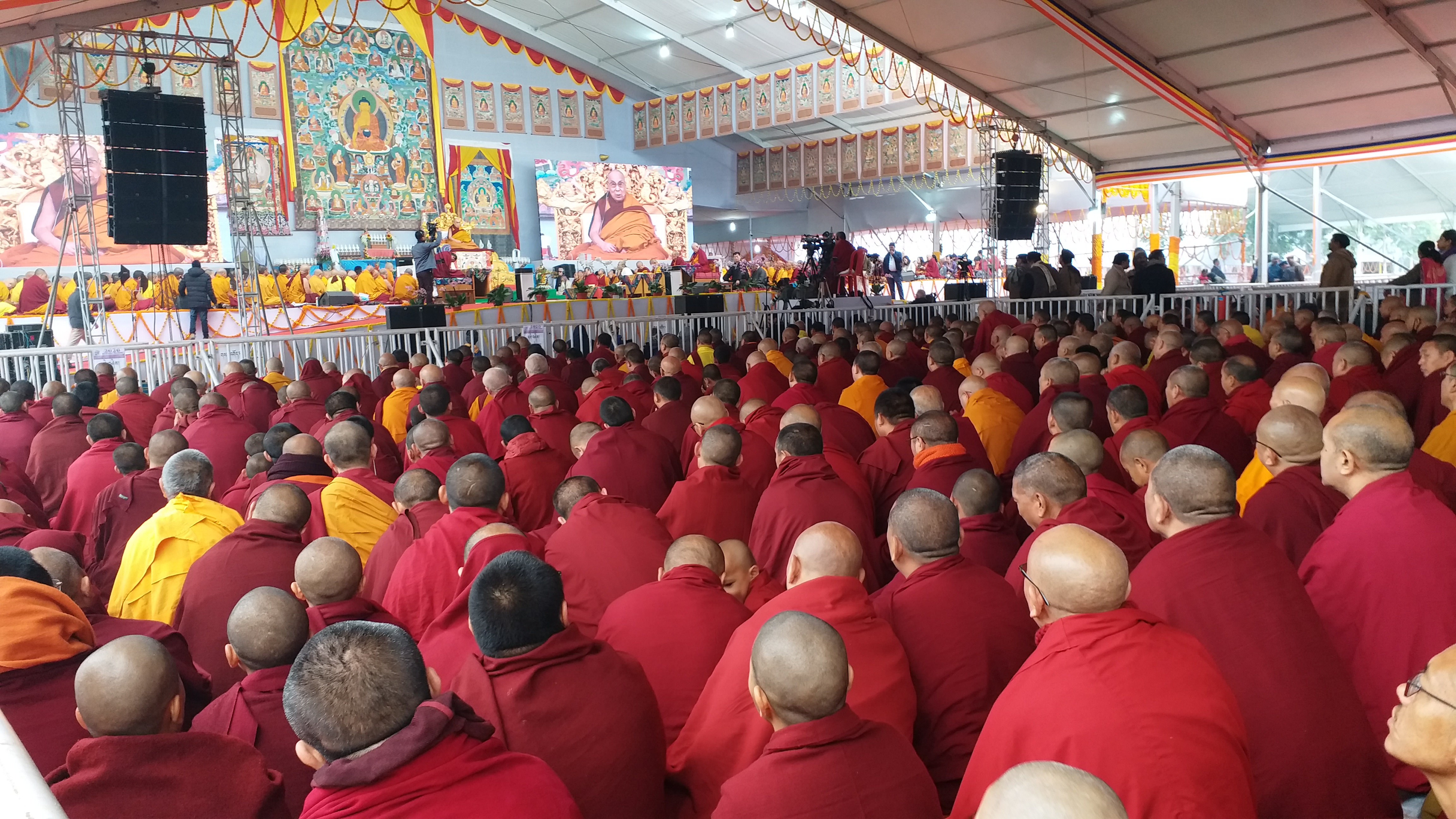 Dalai Lama teaching session in bodh Gaya