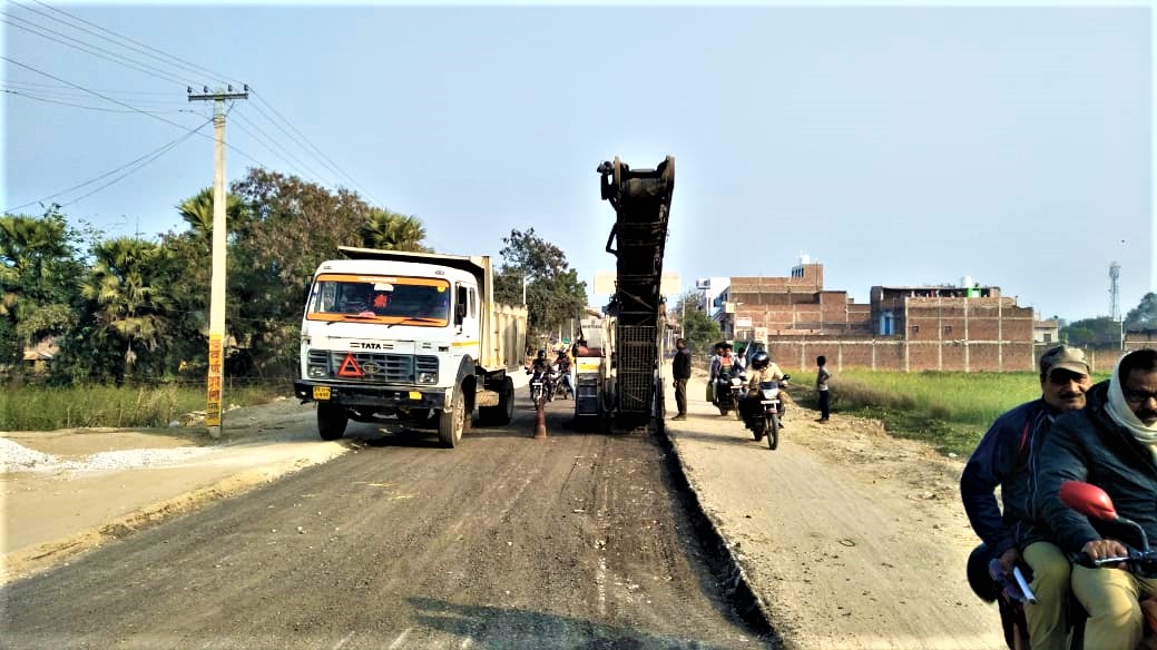 प्रगति पर है एनएच निर्माण कार्य