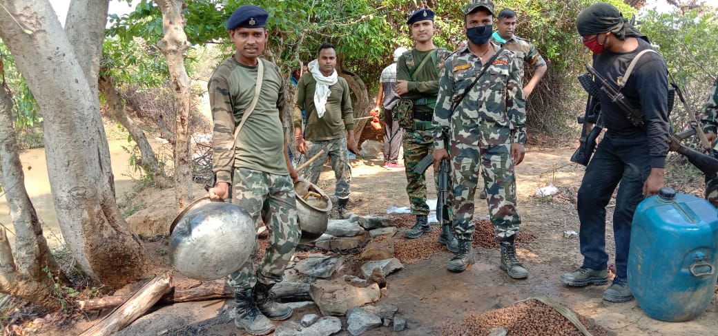 Police destroyed liquor furnace