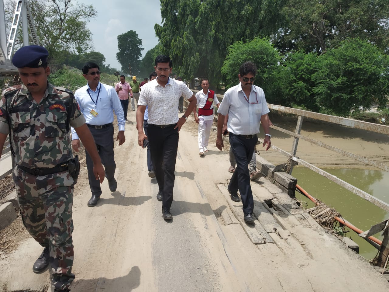 central team reached madhubani to survey flood damage