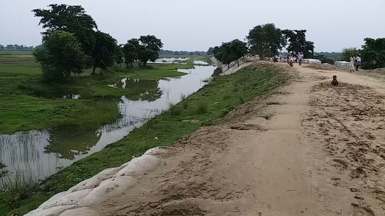 Bihar border Nepal oppose embankment repair work