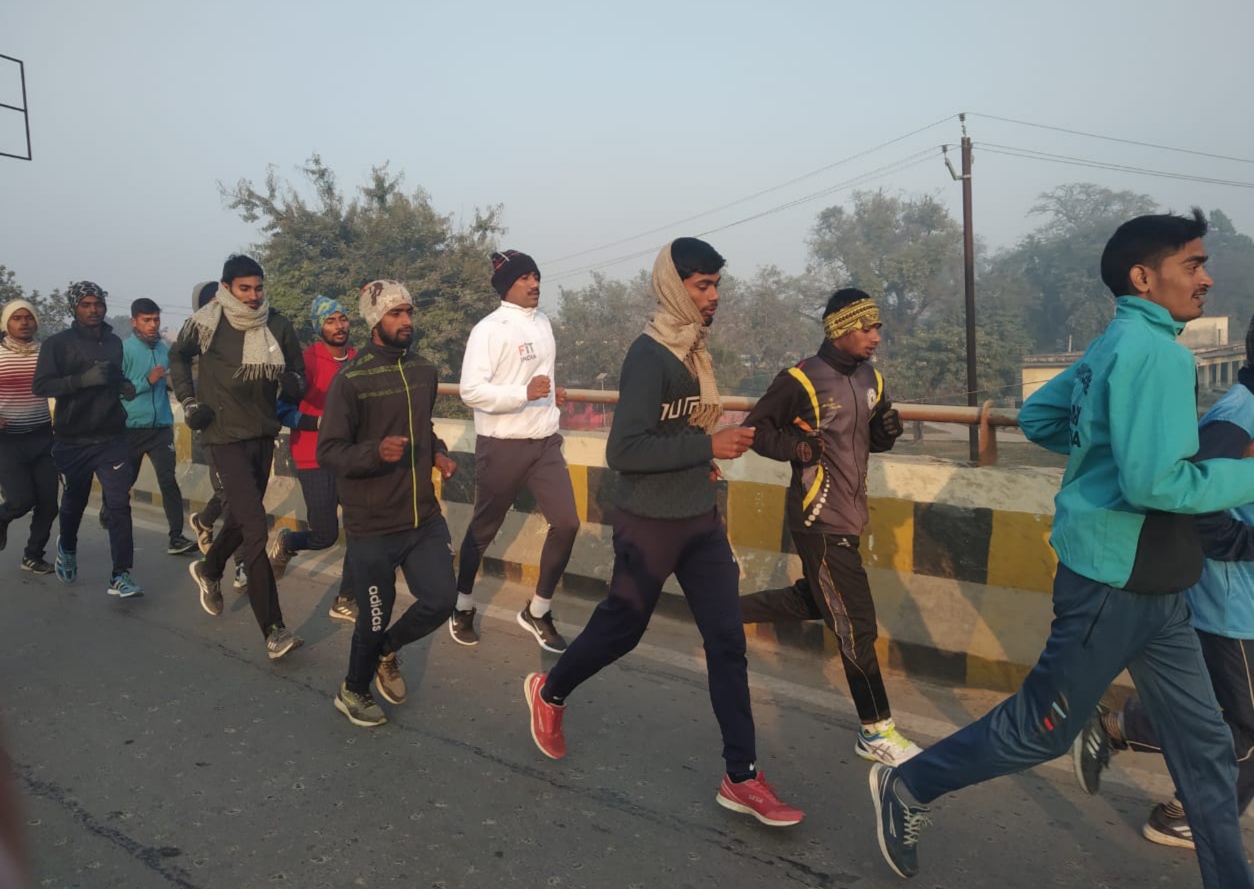 Marathon race organized on the occasion of New Year in Motihari