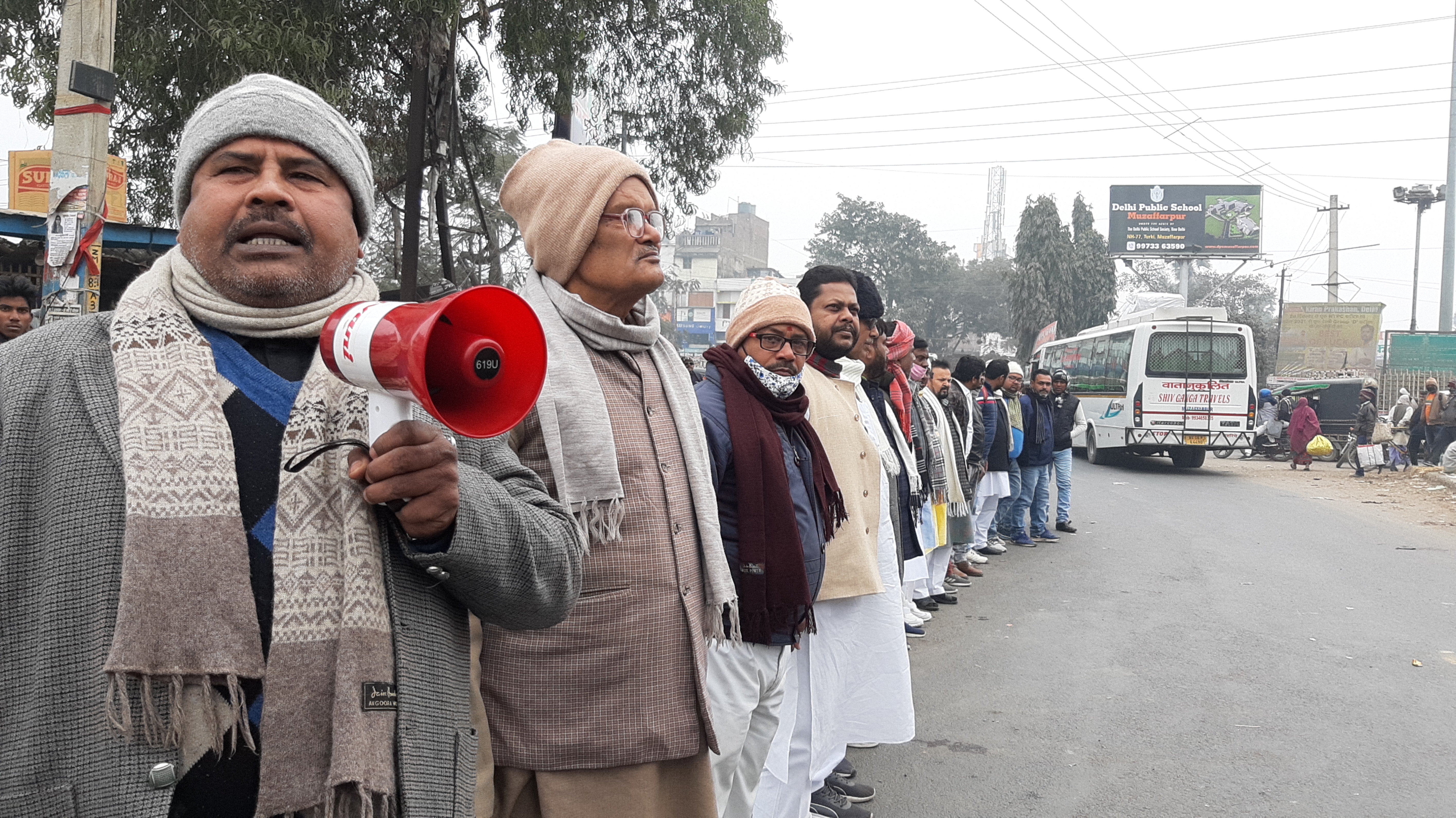 muzaffarpur human chain news