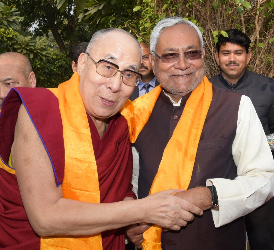 Dalai Lama meets Nitish Kumar