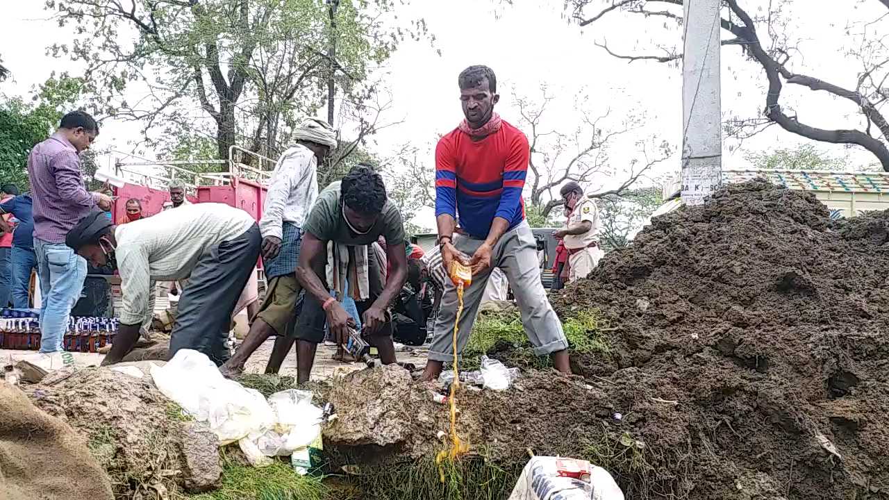 Liquor destroyed in Patna