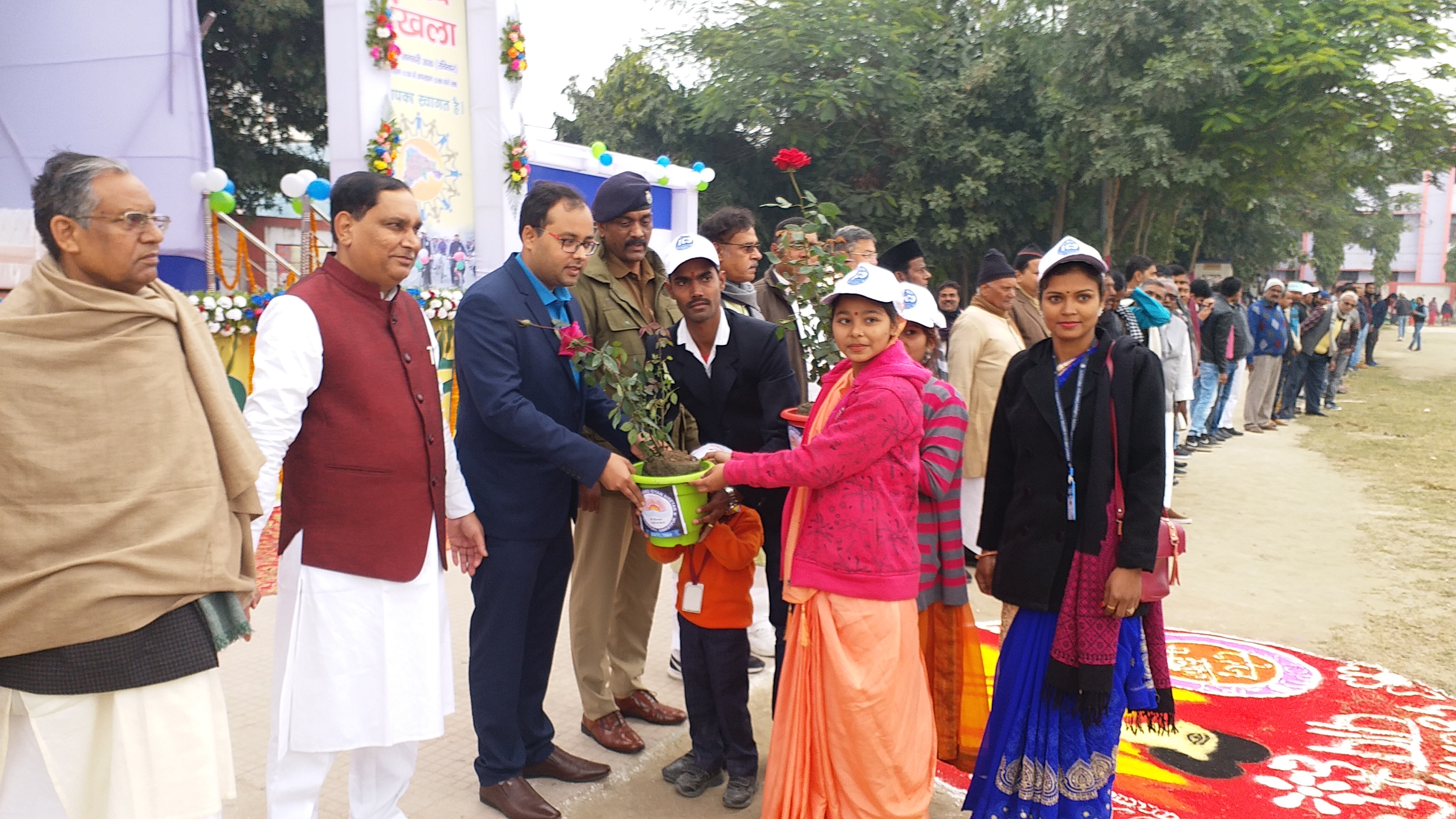 human chain made in samastipur