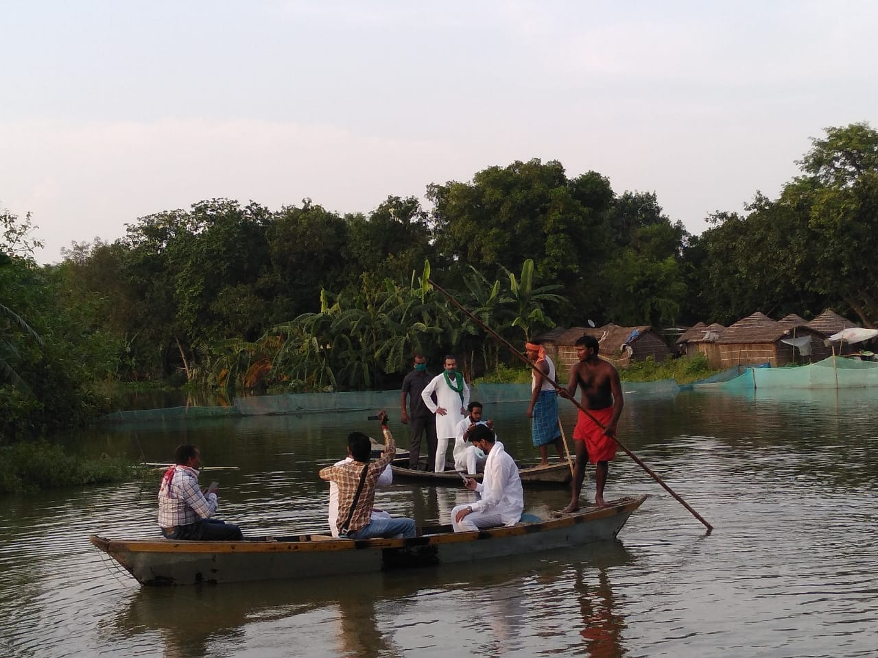 Tej Pratap Yadav visits flood affected area in Vaishali