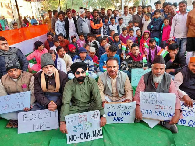 protest against caa in sasaram like shaheen bagh