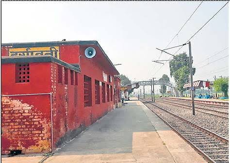 Empty railway station