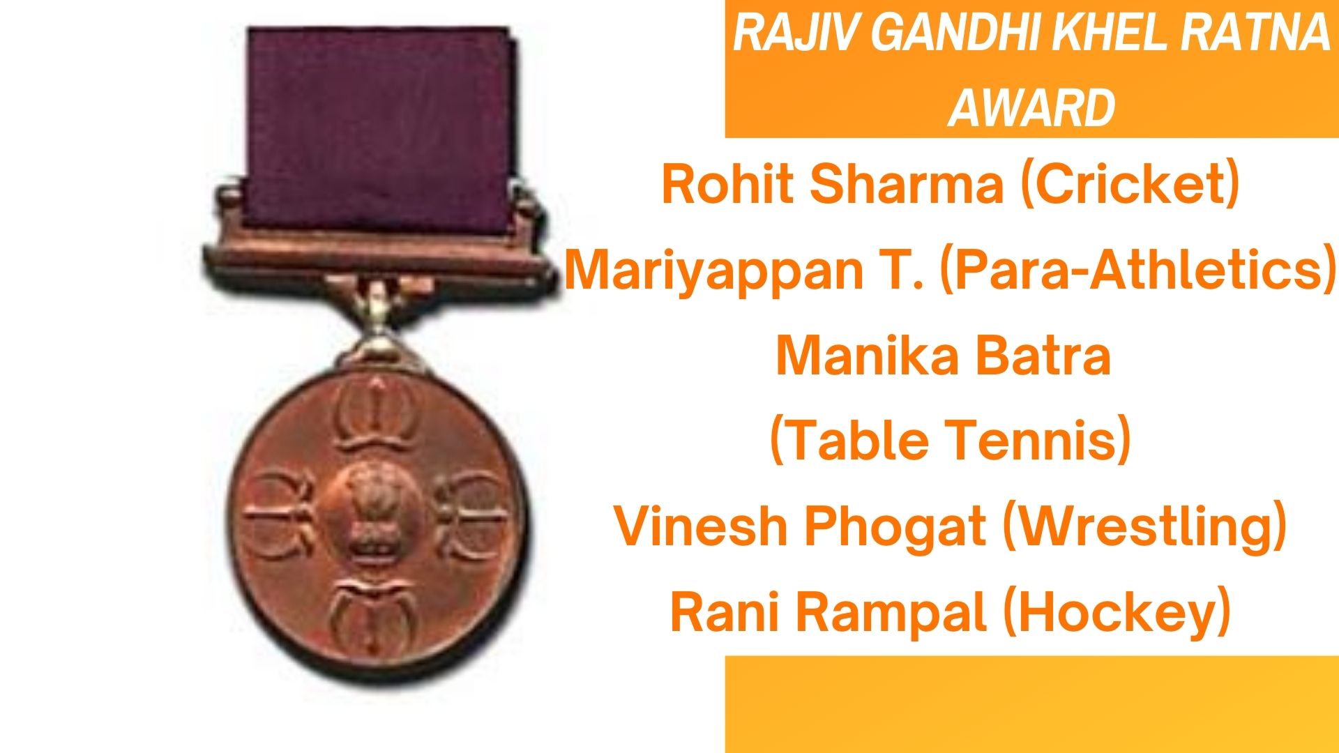 Rajiv Gandhi Khel Ratna award