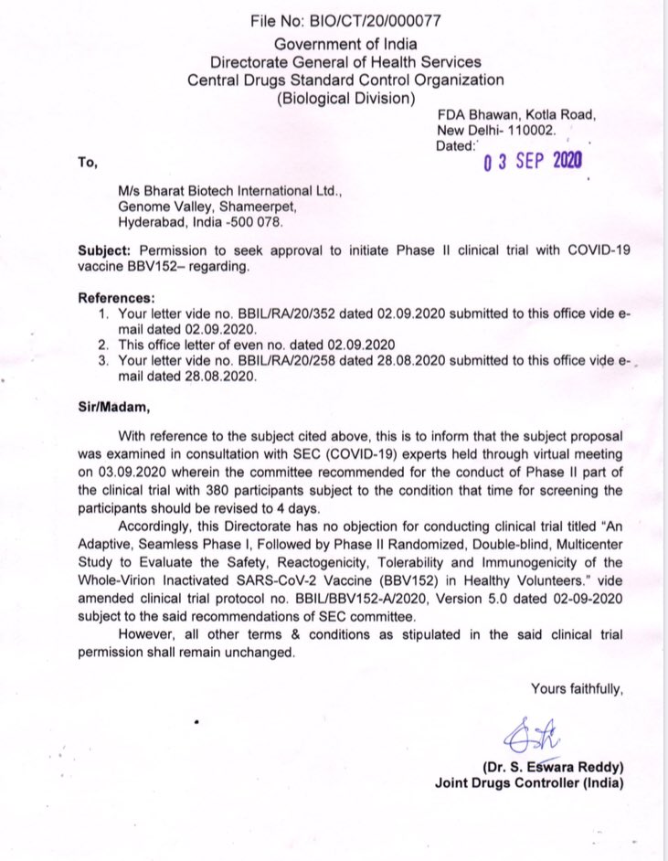 Bharat Biotech gets approval to conduct phase 2 trials of COVID-19 vaccine  Bharat Biotech  phase 2 trials of COVID-19 vaccine  കോവാക്സിൻ  കോവാക്സിൻ; രണ്ടാം ഘട്ട പരീക്ഷണങ്ങൾക്ക് അനുമതി