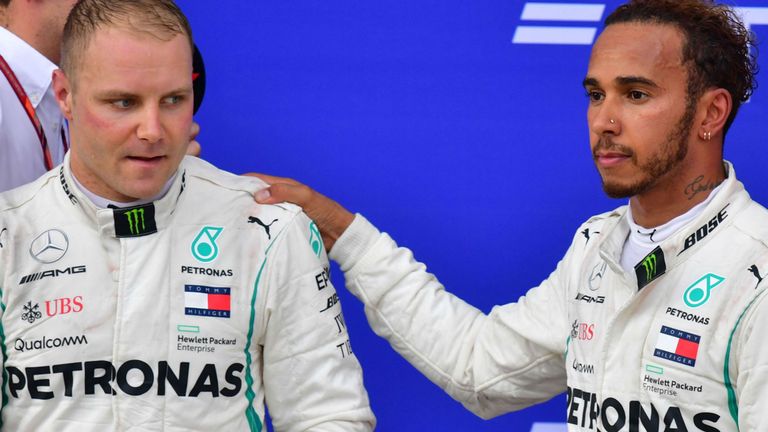 Valtteri Bottas and Lewis Hamilton