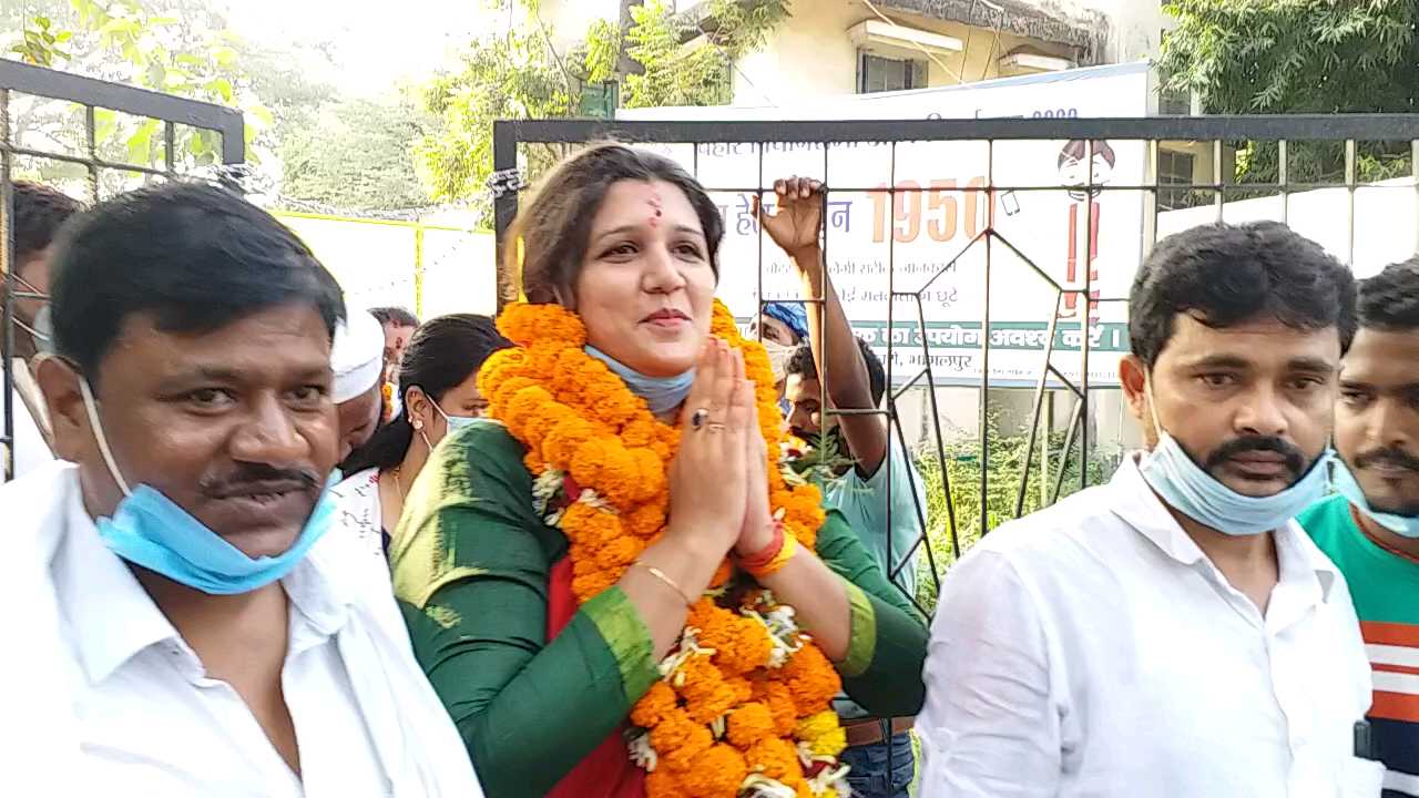 deputy mayor and jap leader files nomination in bhagalpur assembly seat