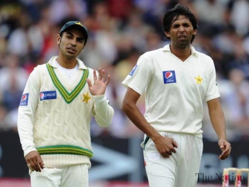 Salman Butt with former bowler Mohamamd Asif.