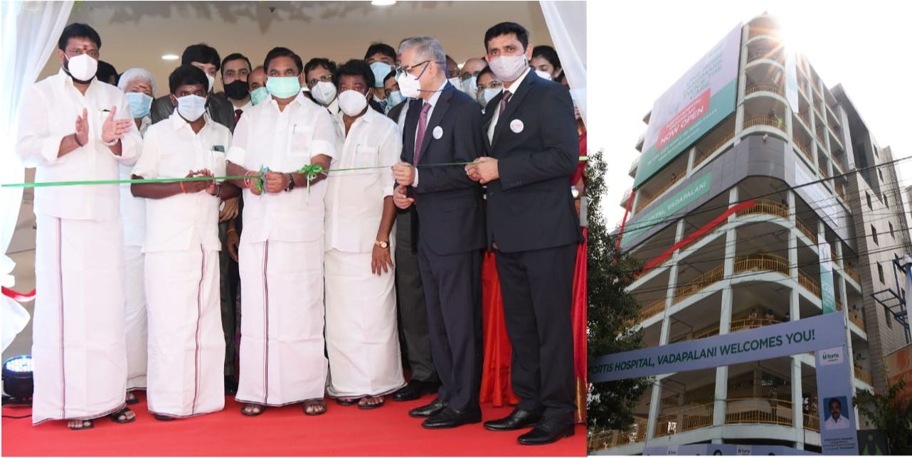 Tamil Nadu CM Edappadi K. Palaniswami inaugurates Fortis Hospital Vadapalani branch