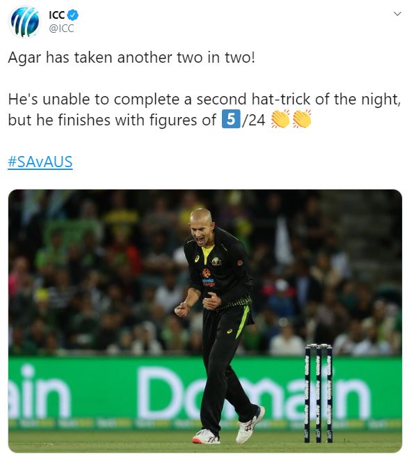 ICC's Tweet