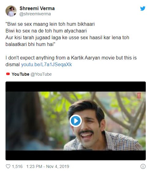 Kartik Aryan criticized for choosing Pati Patni Aur Wo