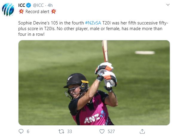 ICC's Tweet