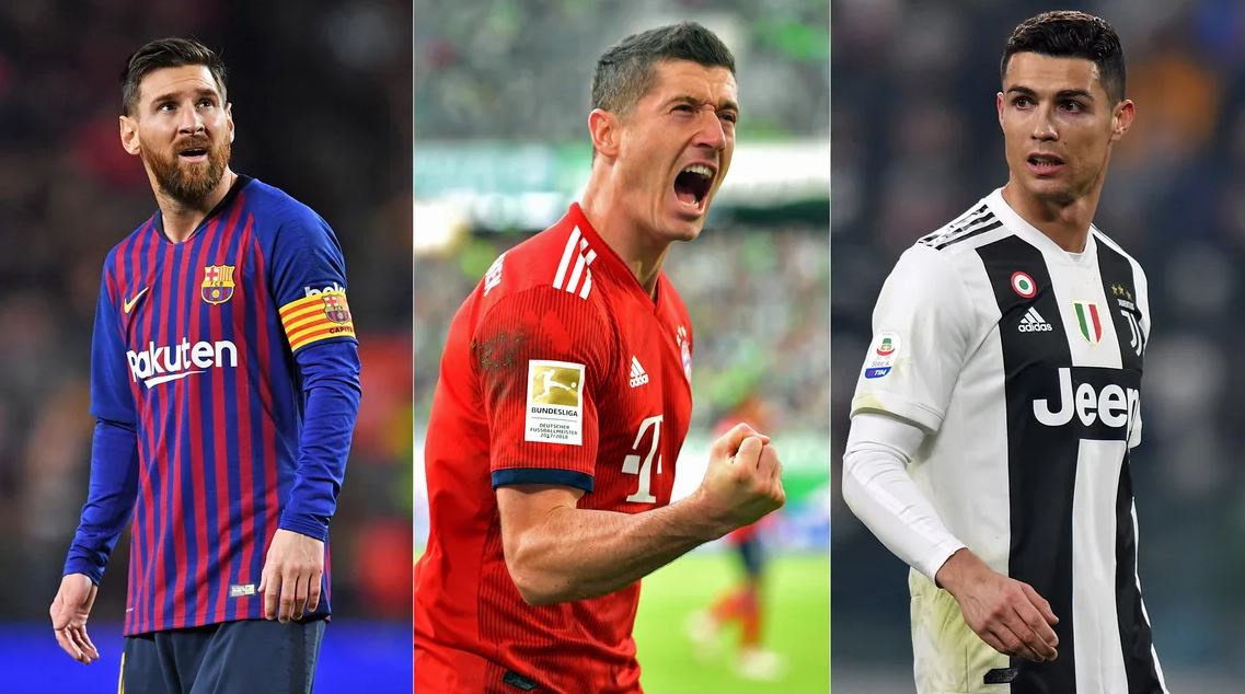 Robert Lewandowski, Messi, Ronaldo